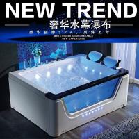 浴缸亚克力单人双人冲浪按摩水幕大瀑布恒温加热1.7米浴盆浴池豪华高配(双人)≈1.7M波迷娜BOMINA