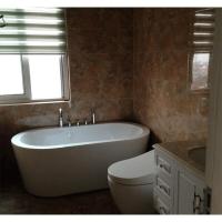 普通单人浴缸亚克力1.3-1.8米独立式椭圆形浴池五件套浴盆1.8米五件套≈1.5M波迷娜BOMINA