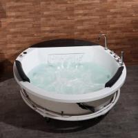 嵌入式圆形浴缸酒店别墅大池七彩灯大瀑布幻彩豪华浴缸1.2-2米波迷娜BOMINA