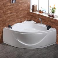 情侣双人浴缸亚克力材质三角形扇形浴缸冲浪按摩空缸波迷娜BOMINA