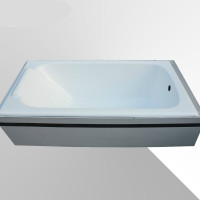 卫浴嵌入式铸铁搪瓷浴盆普通家用浴缸1.5*0.75*0.4m带扶手&asymp1.5M波迷娜BOMINA