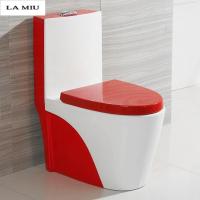 卫浴家用抽水马桶超漩虹吸式节水静音防臭坐便器坐厕墙排拉菲红微晶雪花釉4孔超璇波迷娜BOMINA