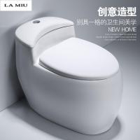 家用个性鸡蛋马桶陶瓷普通坐便器大口径虹吸创意圆形座厕350坑距脲醛盖板其他/other波迷娜BOMINA
