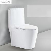 马桶坐便器家用卫生间抽水普通户型冲水防臭座便坐厕虹吸式0304大管道马桶(配脲醛盖板)波迷娜BOMINA