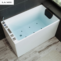 亚克力家用迷你加深坐式日式小户型小卫生间长方形浴缸小浴盆B款泡泡浴无座配置B款拍下备注方向波迷娜BOMINA