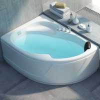 扇形浴缸嵌入式家用浴池迷你亚克力浴盆浴缸按摩扇形卫生间日式泡澡波迷娜BOMINA