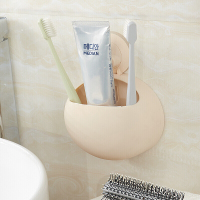 创意浴室吸盘牙刷牙膏置物架放牙膏的架子收纳架牙具座牙缸牙具架波迷娜BOMINA