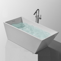 家用独立式方形泡澡浴池亚克力1.5 1.7米恒温无缝浴缸 单缸版(不含龙头) &asymp1.5M波迷娜BOMINA