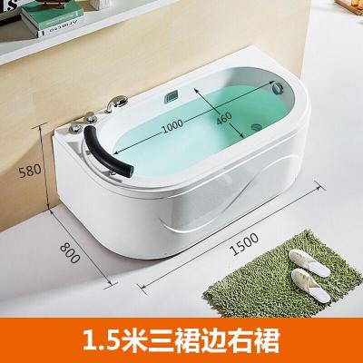 带花洒浴缸1.4米卫生间家用浴池浴盆波迷娜BOMINA