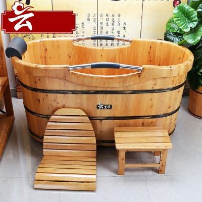 木桶沐浴桶木浴缸家用洗澡木桶木盆泡澡浴盆保温香柏木波迷娜BOMINA