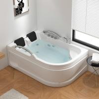 双人浴缸亚克力扇形冲浪按摩大浴缸欧式家用情侣浴池波迷娜BOMINA