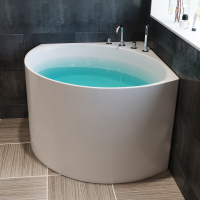 三角浴缸扇形浴盆浴池迷你家用小户型转角卫生间日式独立80cm901.0米-龙头款<1.5M波迷娜BOMINA
