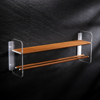 双层中式民宿防水浴室置物架壁挂卫生间置物架壁挂毛浴巾层架波迷娜BOMINA