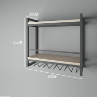 北欧酒架壁挂铁艺实木墙上置物葡萄酒展示架红酒架酒杯架高脚杯架波迷娜BOMINA