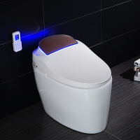 智能马桶即热式一体全自动家用烘干清洗智能坐便器典雅金516C即热无水箱带蓝光波迷娜BOMINA