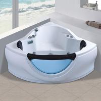 厂家直销独立式亚克力按摩浴缸三角扇形浴缸酒店双人冲浪浴缸 1380*1380*760波迷娜BOMINA