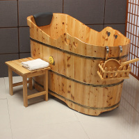 心型泡澡桶香柏木桶沐浴桶洗澡桶实木浴缸木质洗浴盆波迷娜BOMINA