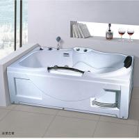 双人SPA按摩浴缸亚克力独立浴缸方形靠枕浴缸酒店家用式浴缸 1700*85*650(水件缸)波迷娜BOMINA