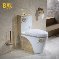 马桶虹吸式马桶坐厕欧式家用彩金彩色坐便器口径管道卫浴冲水水箱家用座便器波迷娜BOMINA