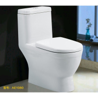 马桶直冲缓冲抽水马桶家用坐便器卫生间盖板坐厕地下室冲力横排直排水箱卫浴污水直冲坐便器AE1080波迷娜BOMINA