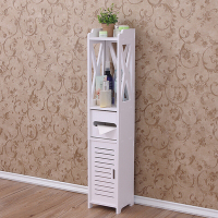 卫浴柜储物柜落地白色马桶收纳浴室卫生间置物架卫浴边柜厕所另购浴室柜浴室镜储物柜波迷娜BOMINA