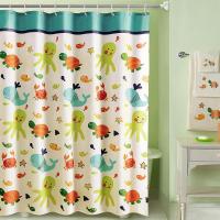 浴室加厚杆免打孔沐浴房浴杆遮光防水窗帘卫生间浴帘加伸缩杆套装110-200杆+150宽x180高波迷娜BOMINA