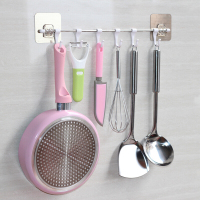 厨房挂钩强力墙壁厨房粘贴免打孔粘胶浴室壁挂不锈钢承重置物架挂钩排钩卫生间粘钩 1套波迷娜BOMINA