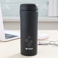 虎牌(tiger)保温杯经典商务水杯350毫升办公杯创意储物格MMK 450ml 墨黑色