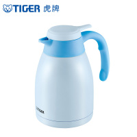 虎牌(tiger)tiger热水瓶便携式不锈钢茶壶带茶滤网 淡蓝色(A)
