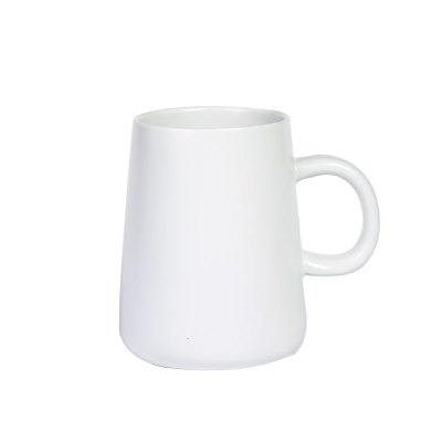 ins简约杯子北欧陶瓷马克杯 水杯套装风大容量创意宜家家用咖啡杯 火山口马克杯--白--送瓷勺