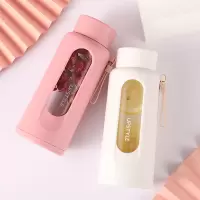 双层隔热玻璃水杯子简约清新森系少女ins风网红茶杯小巧便携可爱