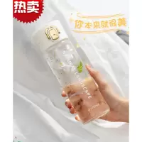 玻璃茶杯子女水杯简约清新森系家用便携可爱个性创意ins风