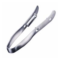 不锈钢双面双刀头芦笋削皮刀瓜果刨刀青瓜山药蔬菜厨房去皮刮皮刀 银色