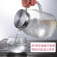 冷水壶玻璃水壶大容量凉水壶家用泡茶壶凉白开水杯扎壶套装