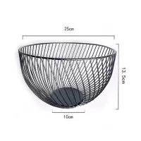 水果盘欧式创意现代客厅家用茶几盆北欧风格小精致果盘ins水果蓝 黑色斜纹形送小号多边形