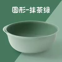 家用双层洗菜篮厨房洗菜盆沥水篮子创意水果盘客厅果盆水果篮 鲸鱼系列-大号圆形-抹茶绿