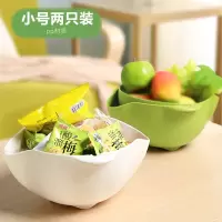 双层洗菜盆沥水篮洗水果洗菜菜篮厨房现代客厅创意家用水果盘 360°翻转2只装(小号)
