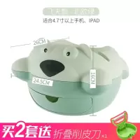 双层装吃水果盘沥水篮懒人果盘放手机架嗑吃瓜子盘洗菜水果篮 飞翔的熊北欧绿
