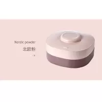 北欧ins果盘分格带盖糖果盒零食盘家用现代客厅双层干果盘瓜子盘 [双层]北欧粉色