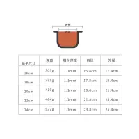 不锈钢盖子下沉式锅盖钢盖奶锅汤锅煎锅盖16/18/20/24cm 不锈钢盖子—24cm