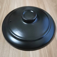 陶瓷砂锅盖子配件砂锅盖药壶盖炖锅汤煲沙锅盖壶砂锅锅盖 灰色20CM只有黑色