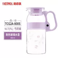 膳魔师(THERMOS)平台发保温杯运动水杯玻璃杯花茶杯冷水壶 花系列冷水壶紫色