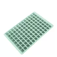 60/96格做冰自制大冰格冰模冰块盒冻烘焙精灵冰块模具家用制冰盒带冰铲子 96格绿色 四个装