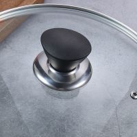 锅盖 钢化玻璃盖 透明可视可立手柄烘焙精灵不粘锅盖炒锅盖子防爆奶锅盖 电木阻燃皇冠把手 窄边钢化玻璃盖-19cm内径使用