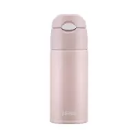 膳魔师(THERMOS)儿童学生宝宝成人吸管杯保温杯水杯400ml TCMI-400S 粉色