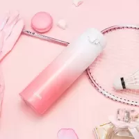 膳魔师(THERMOS)不锈钢保温杯男士便携茶杯女士水杯车载杯FDX-500 JALC-500渐变粉