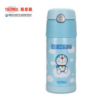 膳魔师(THERMOS)儿童卡通保温杯子 学生创意吸管杯代理 蓝色叮当猫