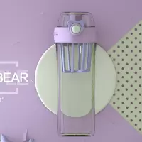 运动水杯果汁杯便携蛋白质烘焙精灵健身杯情侣成人随手杯子 摇摇杯—灵动紫