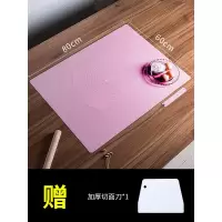 硅胶揉面垫面板家用和烘焙精灵面板烘焙厨房案板擀面垫加厚大号 [特大80*60]粉色送切刀