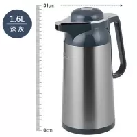 家用热水瓶 欧式印花保温壶玻璃烘焙精灵内胆大容量保暖瓶 婚庆热水壶 262S本色[1600毫升]